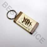 WOODEN KEYRING BORDER RECTANGLE 4*5CM (PACK OF 10)