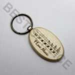 WOODEN KEYRING OVAL (PACK OF 10)